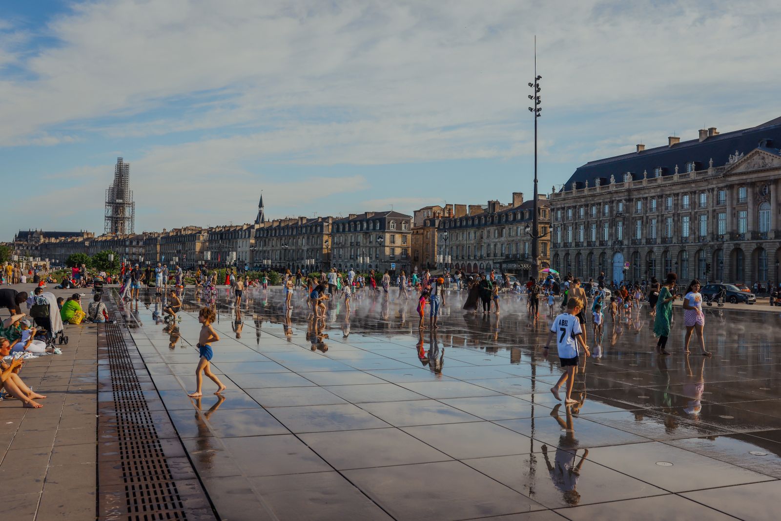 La place de la Bourse et le miroir d’eau à Bordeaux